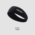 A classic black seamless knitted exercise hair band for men and women, suitable for cycling and running sports.