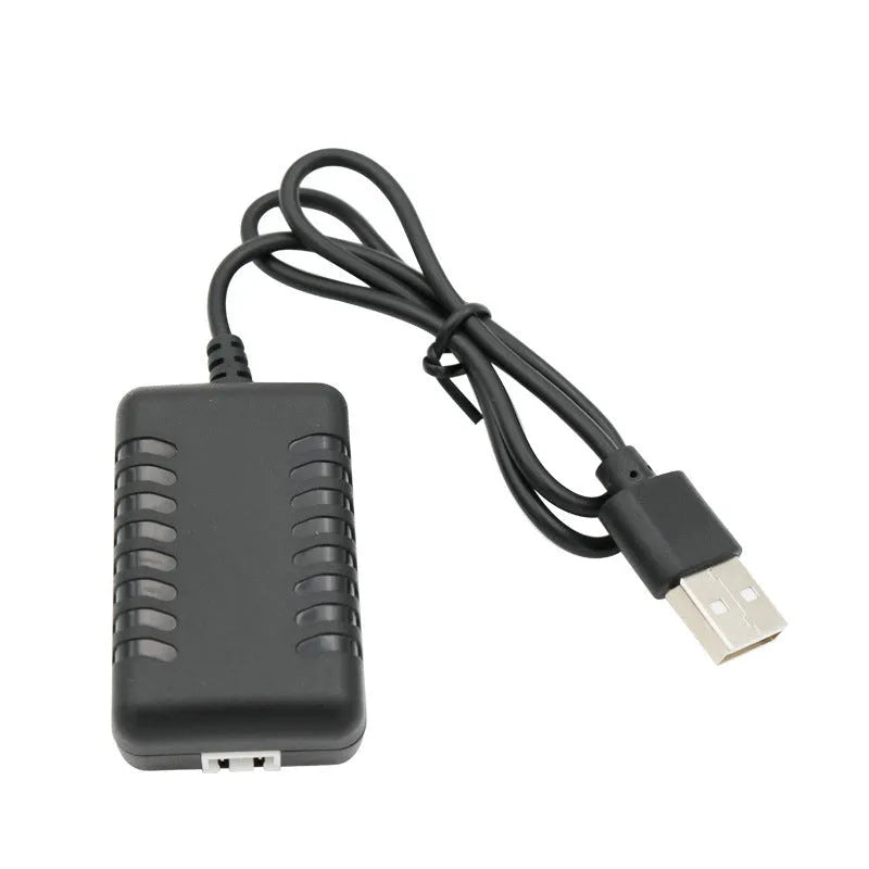 2S lithium battery balance USB charging cable for car model UAV, 7.4V 2000mA output, 15W, red charging indicator