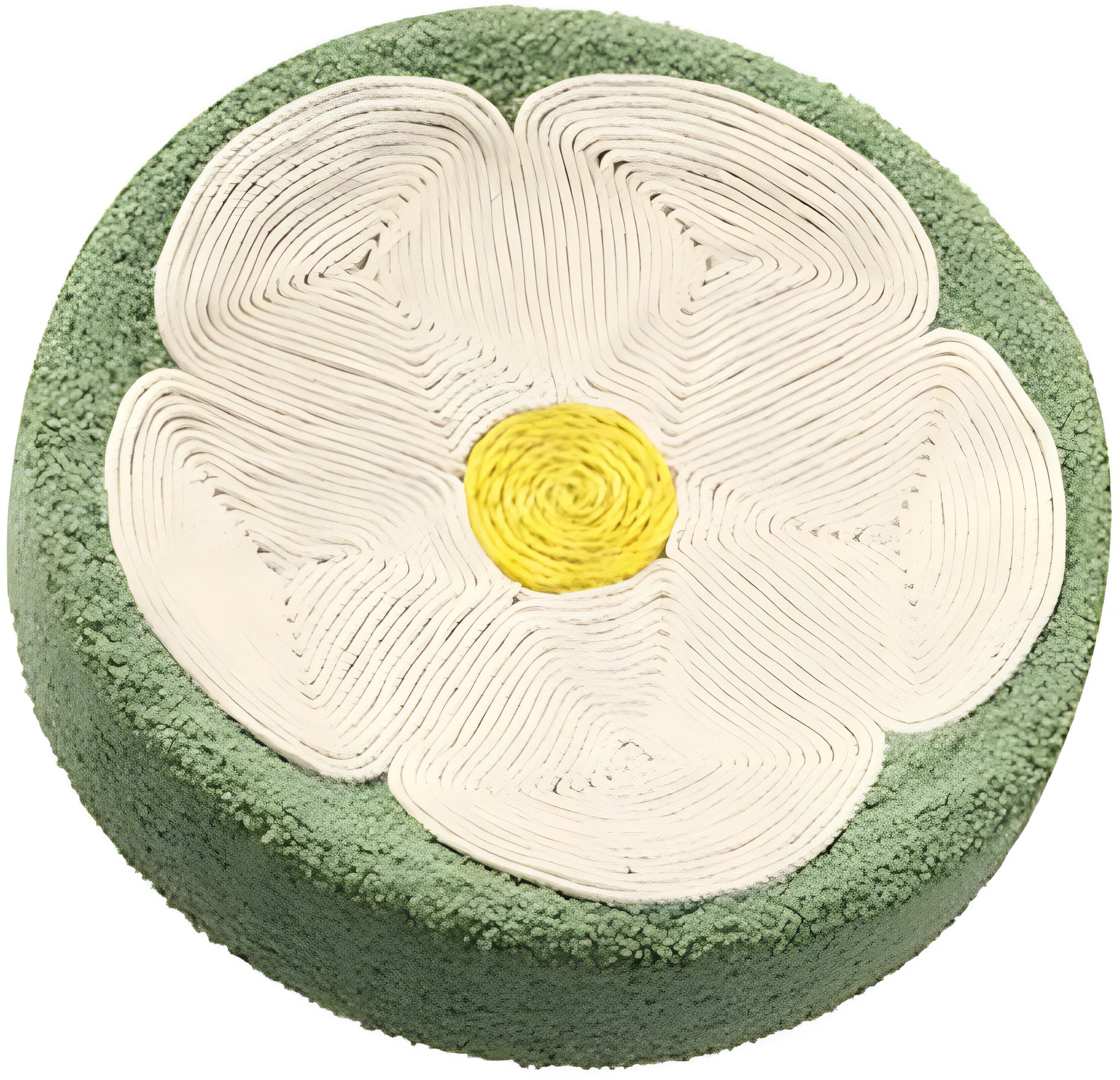 Green round sisal cat scratching bowl lounge bed for scratching and sleeping