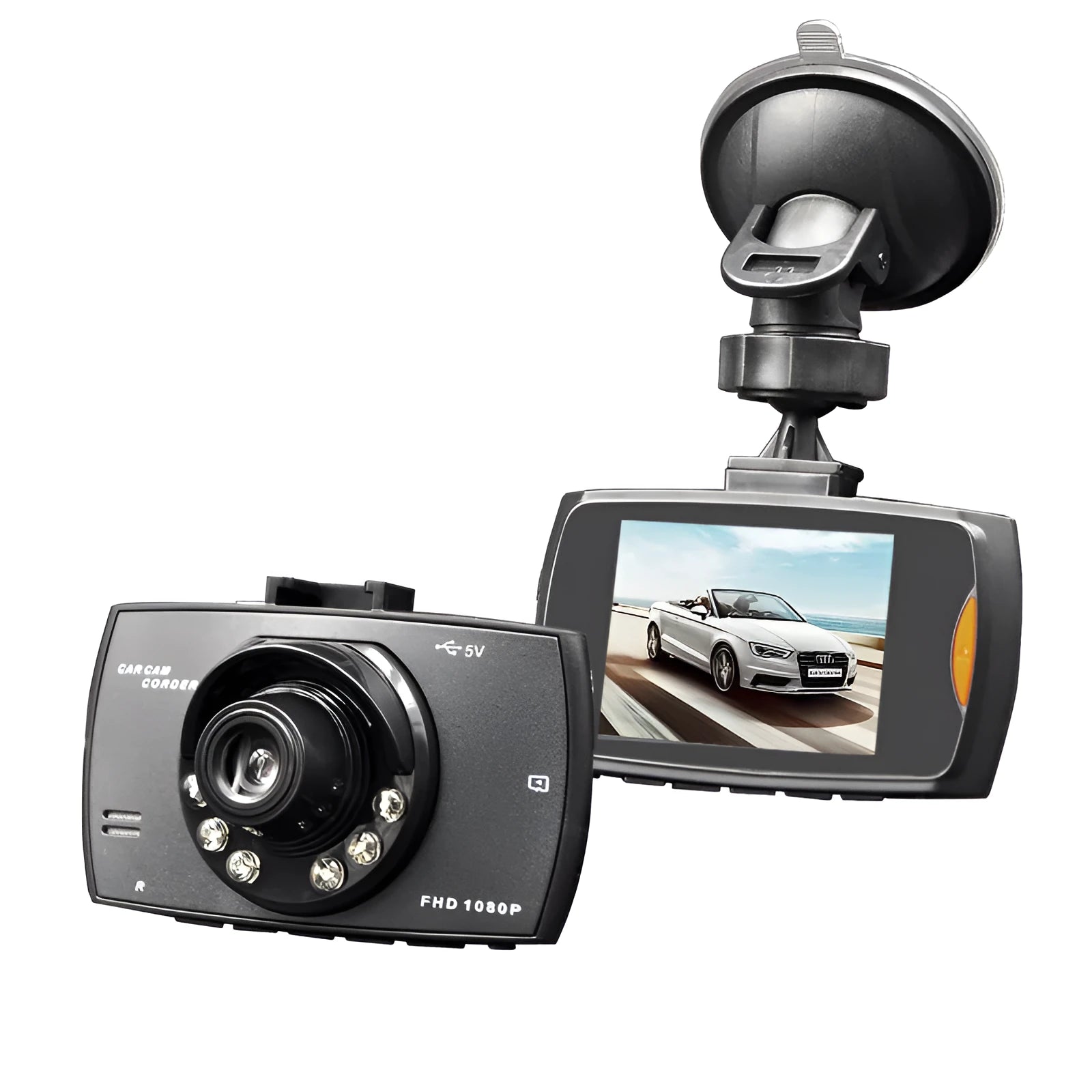 G30 HD car digital video recorder with dual cameras for front and rear recording
