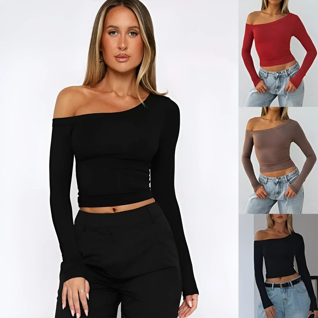 Women's slim fit knitted cardigan in solid colour with long sleeves and cross shoulder strap detail