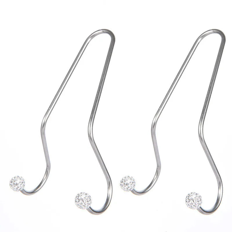 Two stainless steel diamond decorative hooks for car seat organisation in various colours.