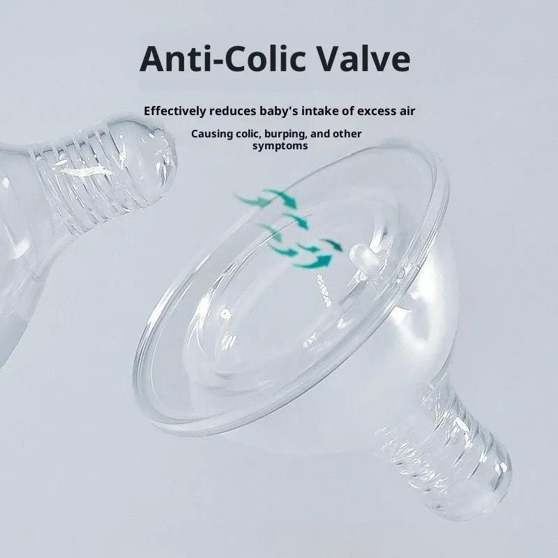 Transparent liquid silicone baby bottle nipple with cross hole for newborns 0-3 months