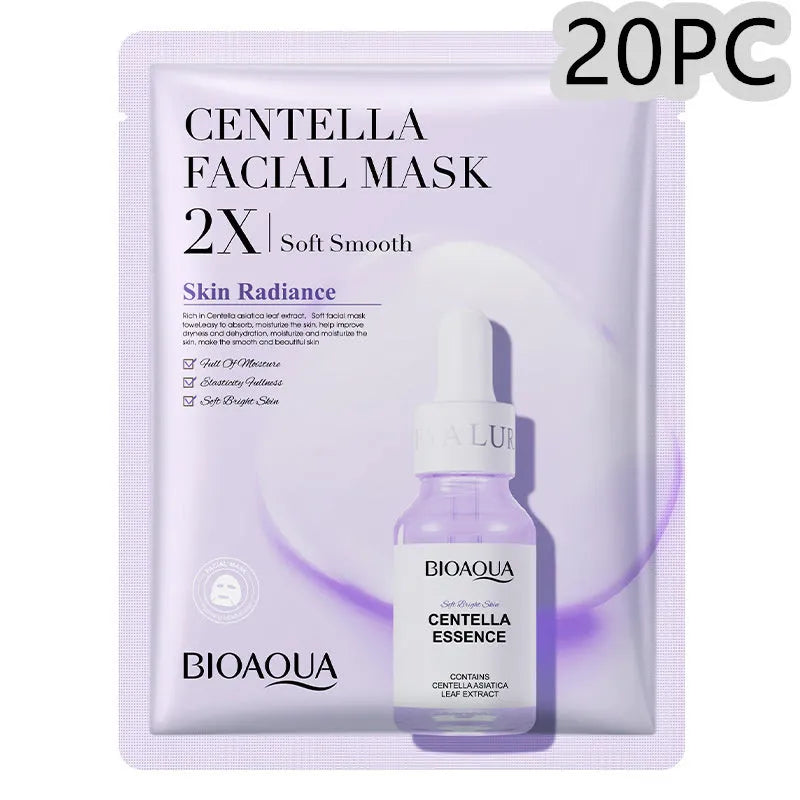 Collagen and hyaluronic acid face sheet mask set with 30g gel formula