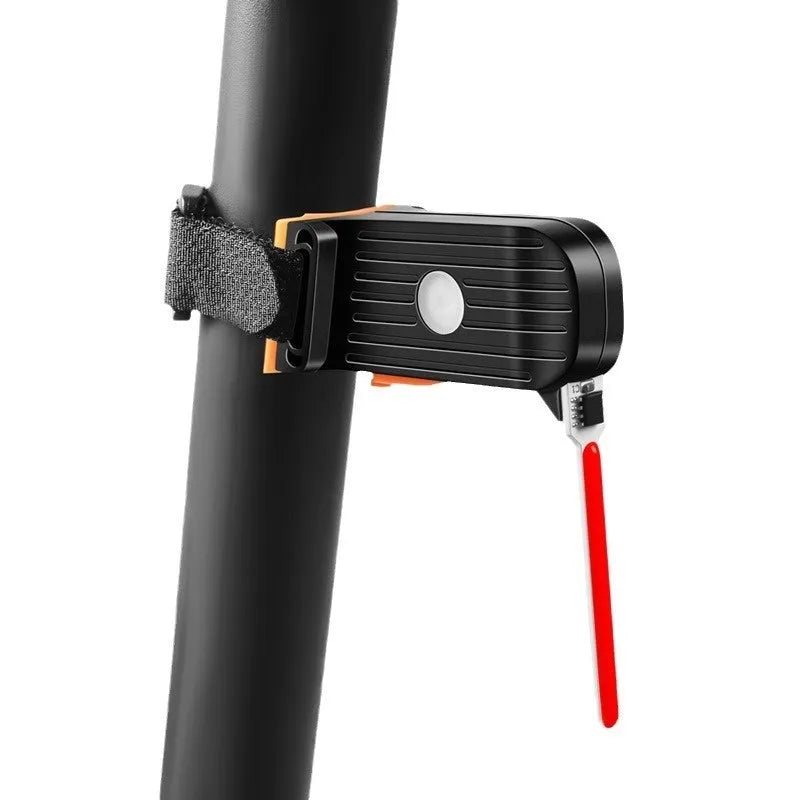 USB rechargeable bicycle taillight with flowing red light and multiple colour options