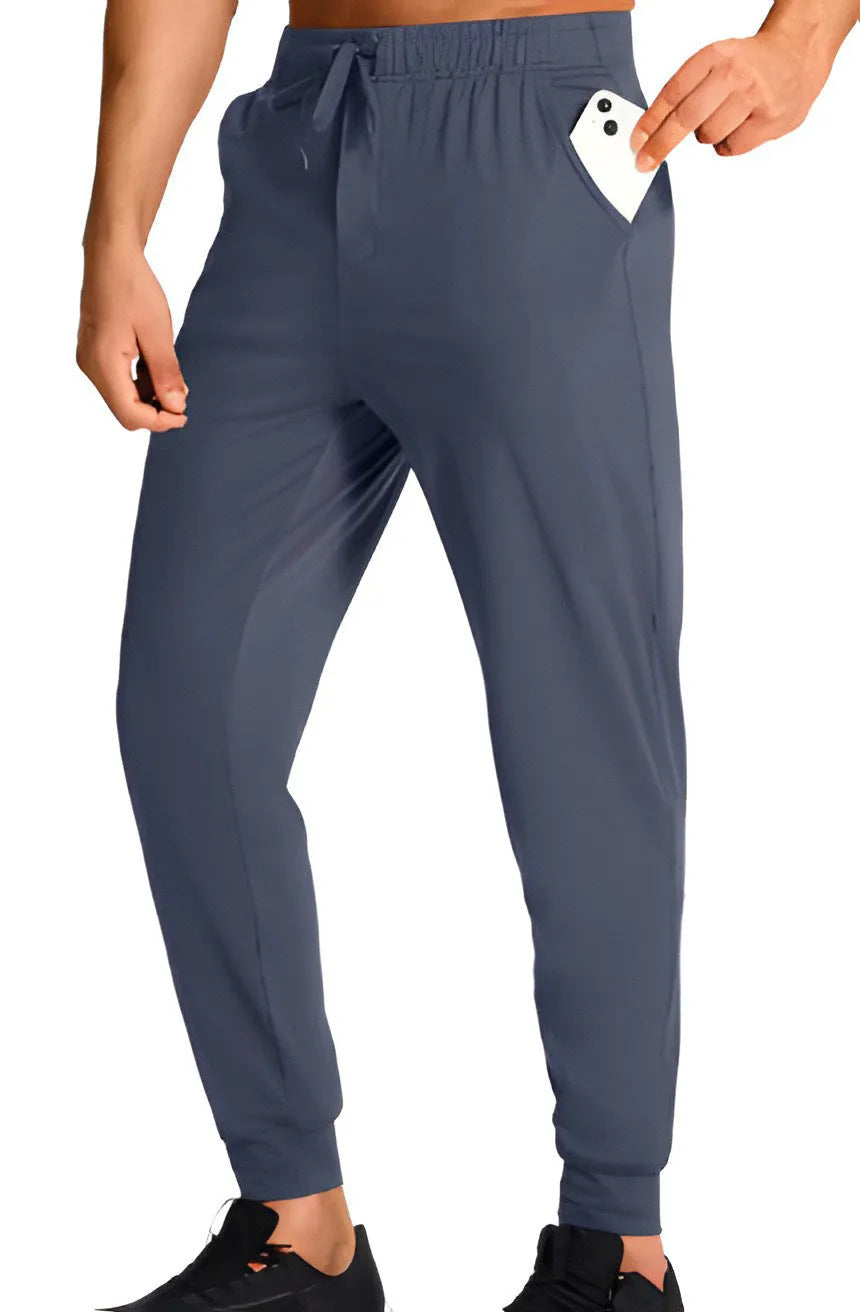 Men's loose fit casual trousers in solid colour options with size range XS to 4XL