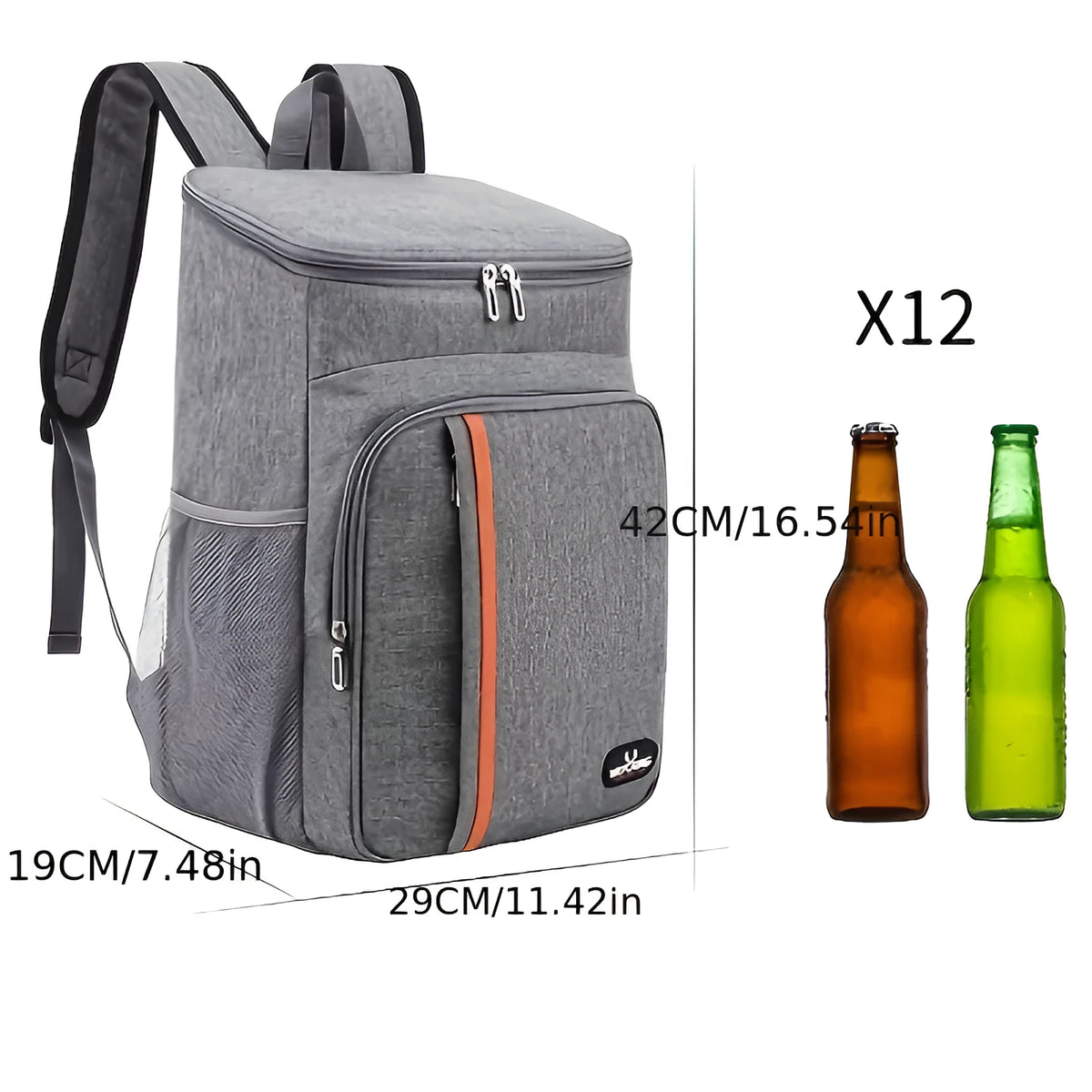 Insulated leak-proof shoulder sports bag in black, dark blue, or grey for picnics and travel