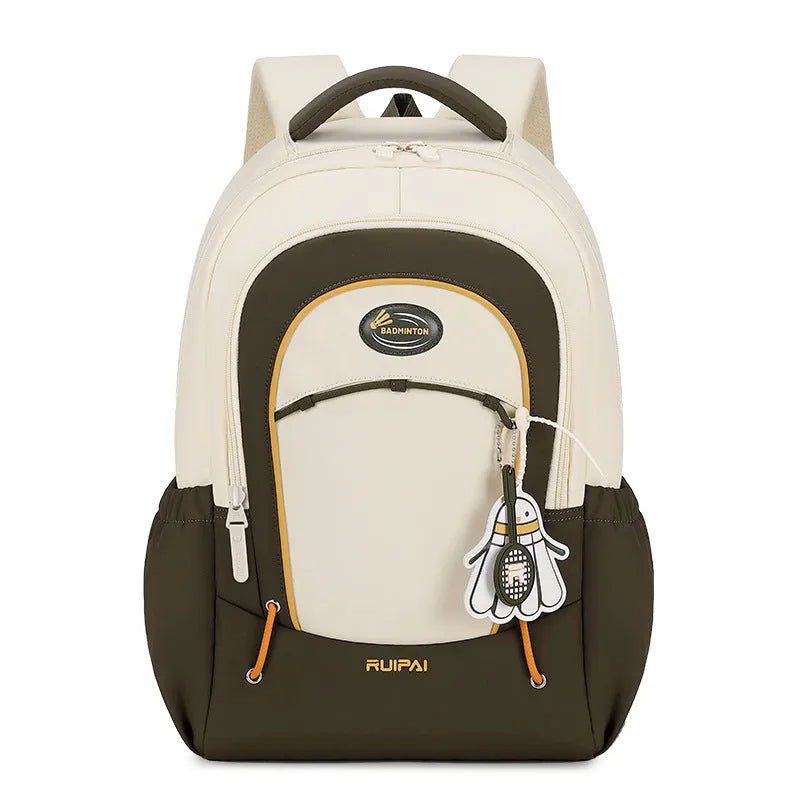 Leisure travel backpack in cherry blossom pink with curved shoulder straps and 20-35L capacity
