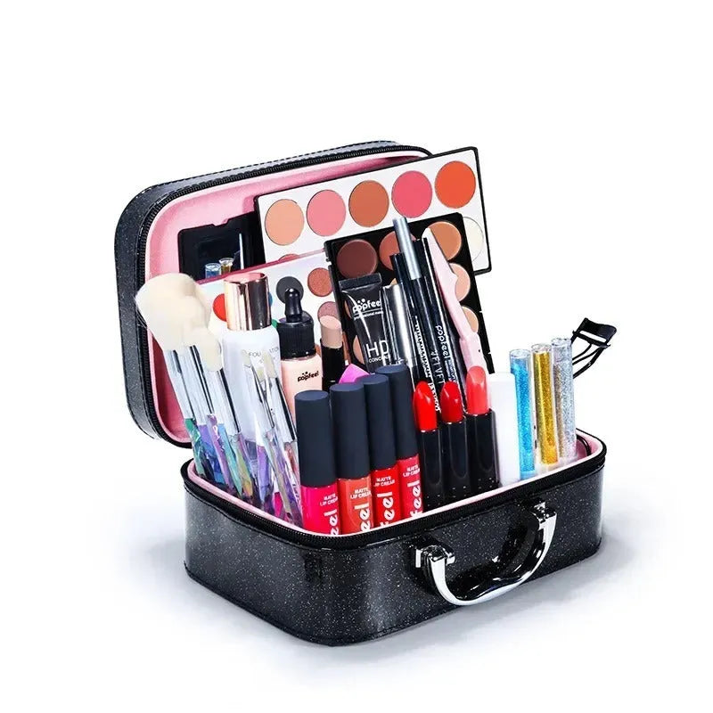 Beginner cosmetics makeup set KIT014 in a gift box with natural nude makeup products