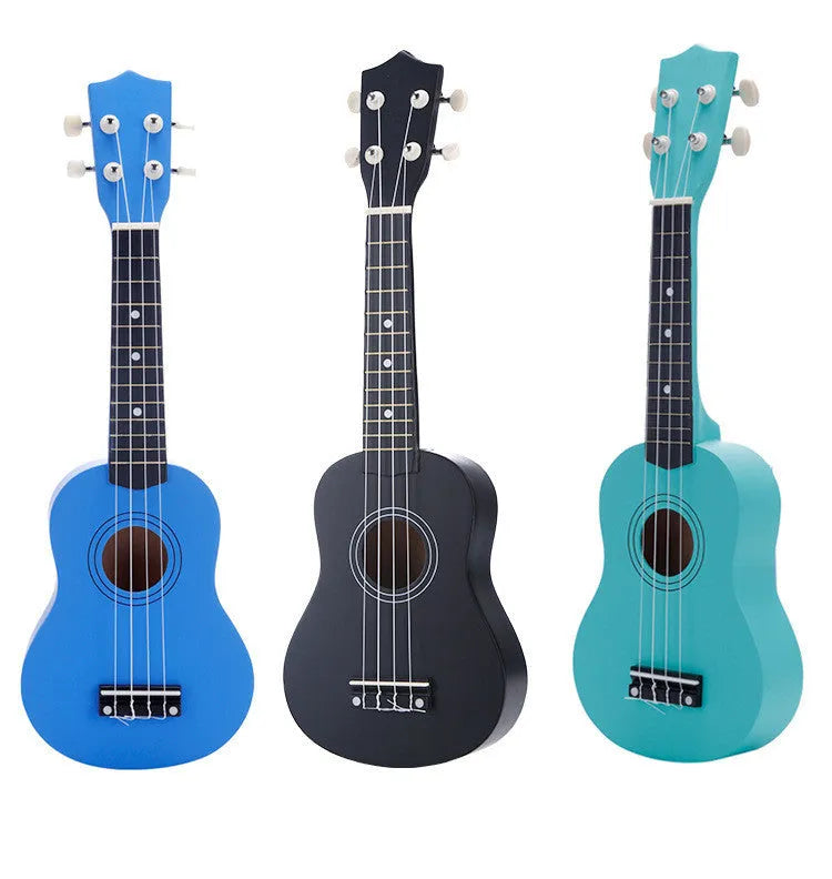 Junning 21 inch children's beginner ukulele in six colour options with cowhide box