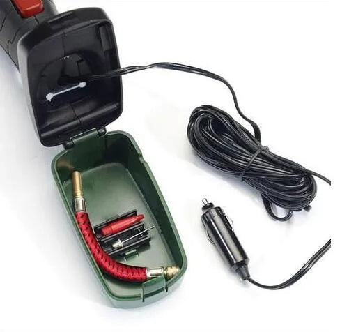 Portable air compressor 12V 10A plastic nylon ABS 18x8x25cm for car tyre inflation