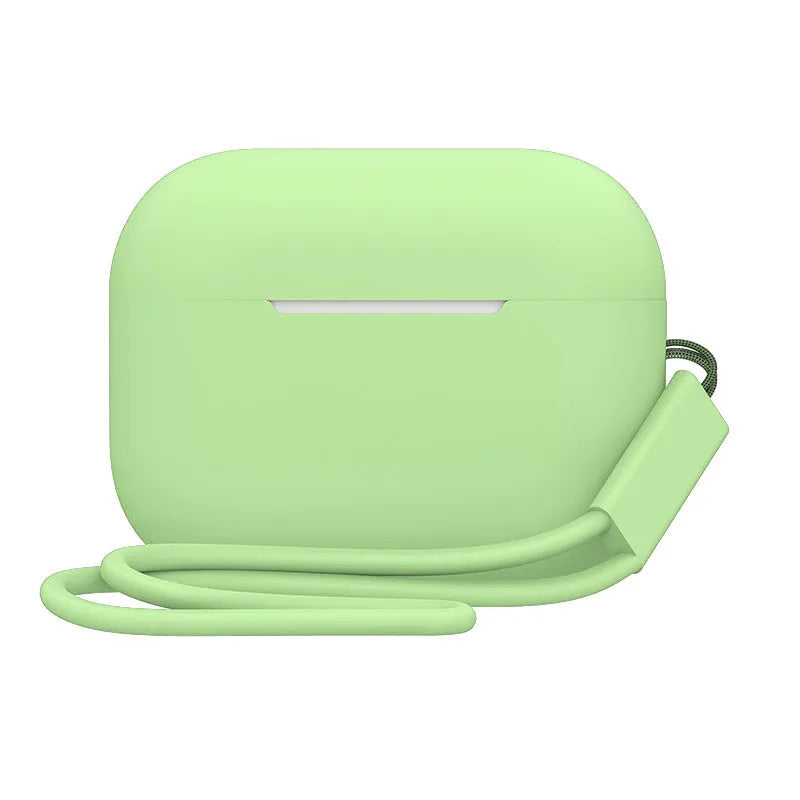 AirPods Pro 2 silicone protective case with attached lanyard in various solid colour options