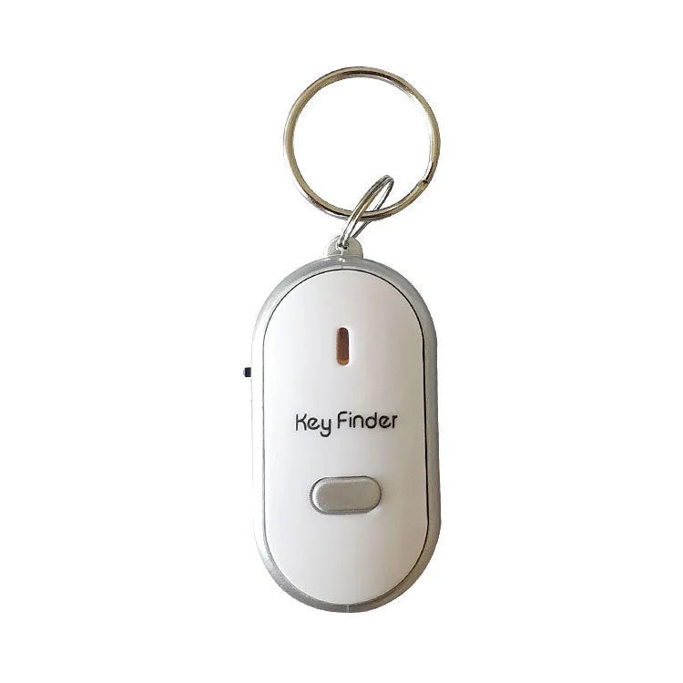 Oval plastic key finder pendant in five colour options: red, blue, white, black, and orange.