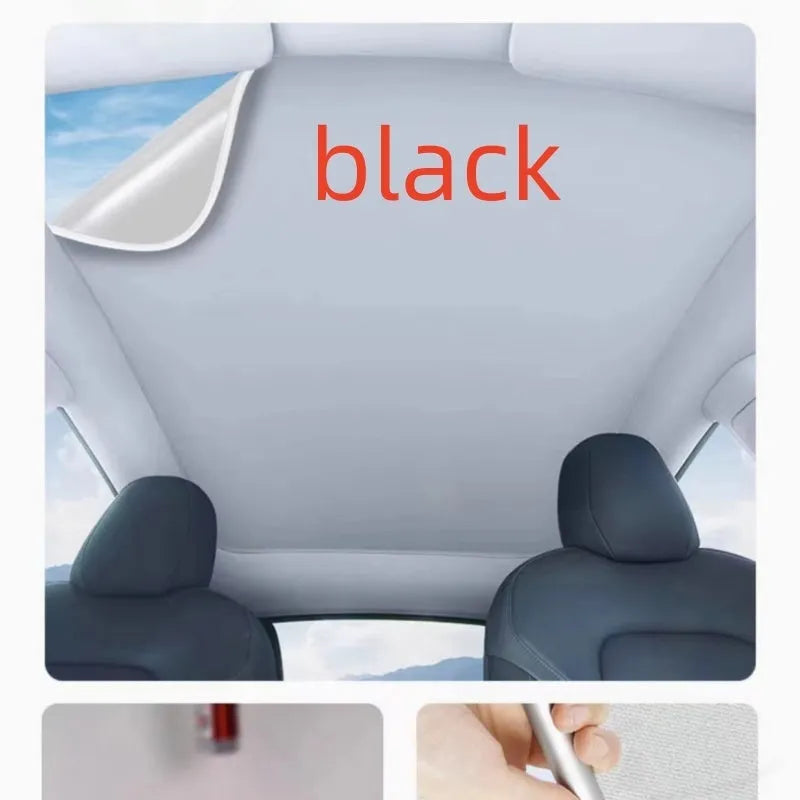 Silicone electrostatic adsorption sunshade for special vehicles in plaid pattern