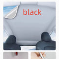 Silicone electrostatic adsorption sunshade for special vehicles in plaid pattern