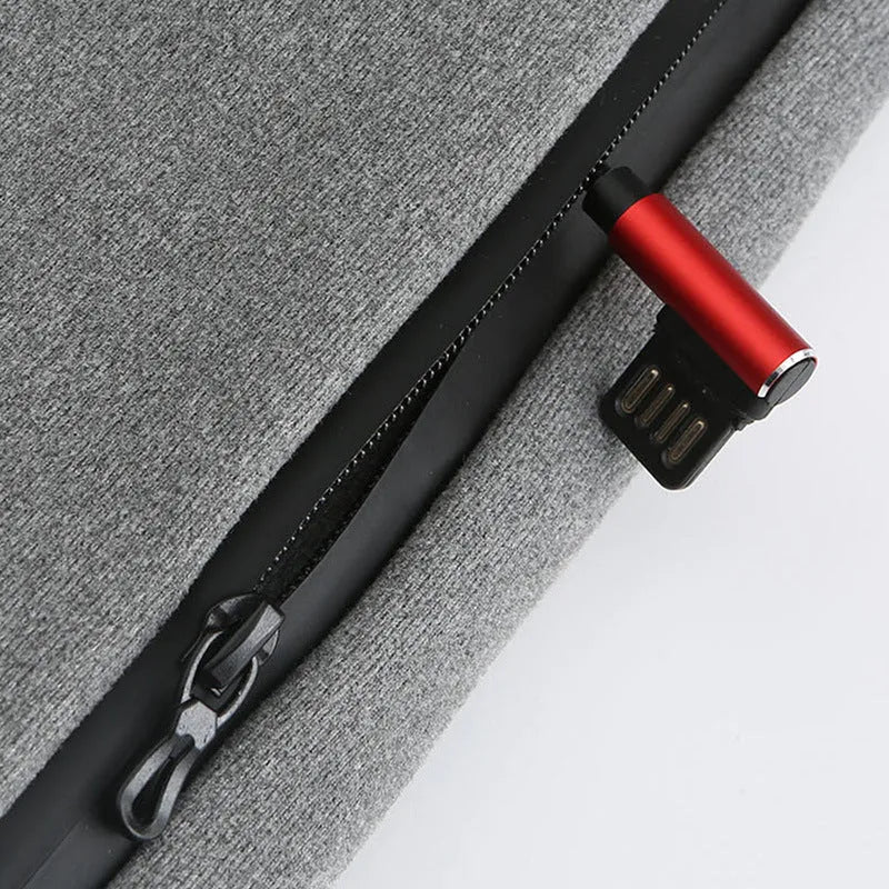 USB electric heated jacket top in black or gray, polyester fibre, Asian sizes M to XXXXL, shown as a neutral heated clothing item.