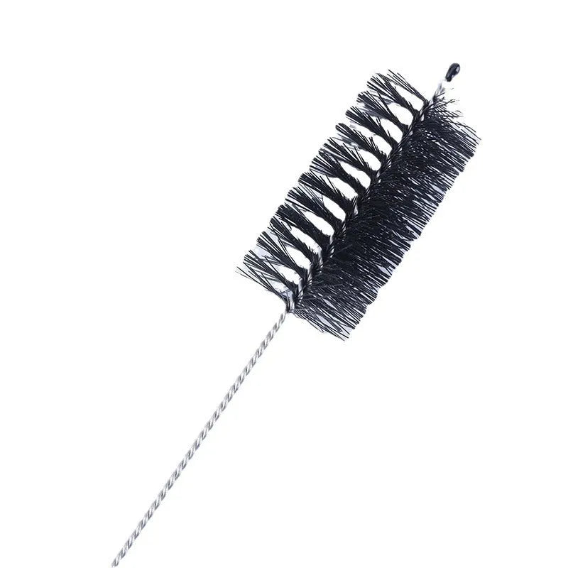 Stainless steel handle nylon straw cleaning brush set with multiple brushes
