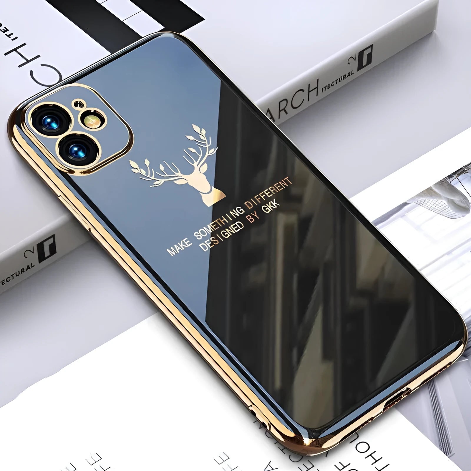Black TPU full lens protection iPhone case showing camera coverage area