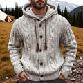Grey flower velvet cardigan sweater for men, straight fit, sizes M to 3XL, autumn winter street fashion knitwear