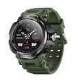 Smart watch in black with TFT screen showing heart rate display, Bluetooth calling function, and health monitoring features