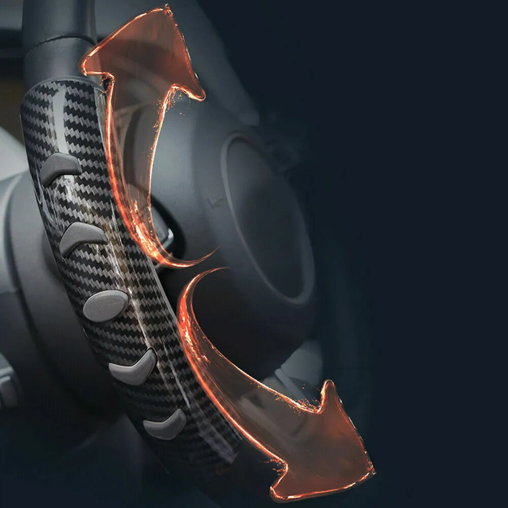Carbon fibre black fibre steering wheel anti-slip sleeve for 38cm diameter wheels.