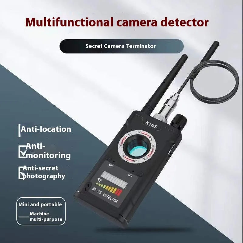 Anti-eavesdropping detector with wireless, magnetic, and camera detection, 117 x 56 x 20 mm, American or European Standard
