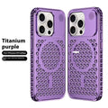 Electroplating magnetic suction heat dissipation phone case for iPhone 15 Pro and Pro Max in titanium colours