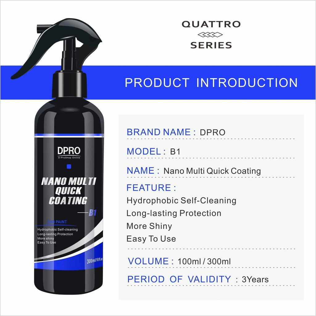 Automobile universal coating spray 300ML bottle with nano silica for vehicle exterior coating use