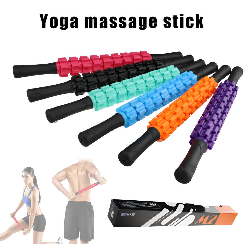PVC massage stick 47 x 3.8 cm for full body muscle relief, available in multiple colours