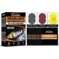 Car Ceramic Headlight Repair Kit for Polishing Renovation and Brightening Car Lights with Wet Wipes Polishing Paper Sandpaper and Polishing Disc