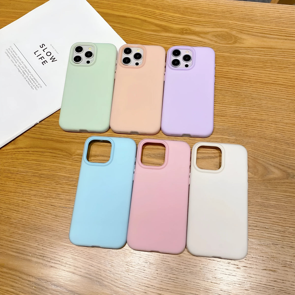 Liquid silicone dopamine phone case in blue colour for Apple iPhone with anti-fall protection