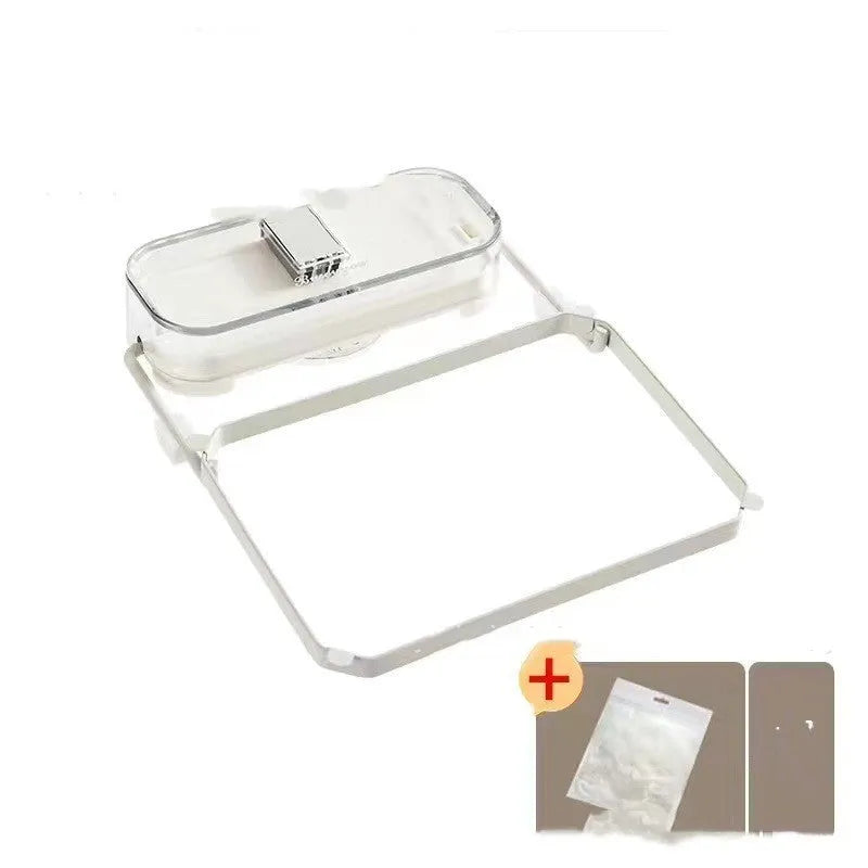 Dark green gold kitchen sink filter rack with suction cups and fine mesh for food waste collection