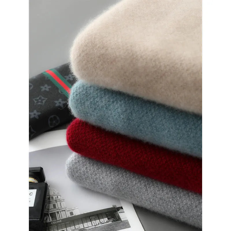 Sheep wool half-zip pullover sweater in slim fit shown in grey colour.
