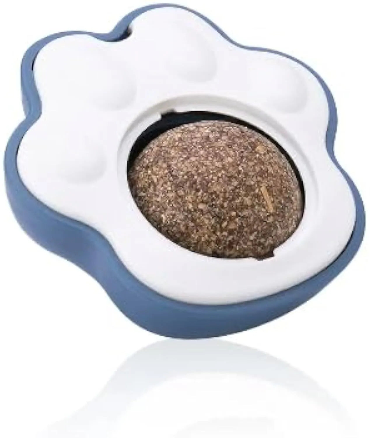 Blue, green, and pink edible vine catnip balls for cats, shown as dental chew and play toys.