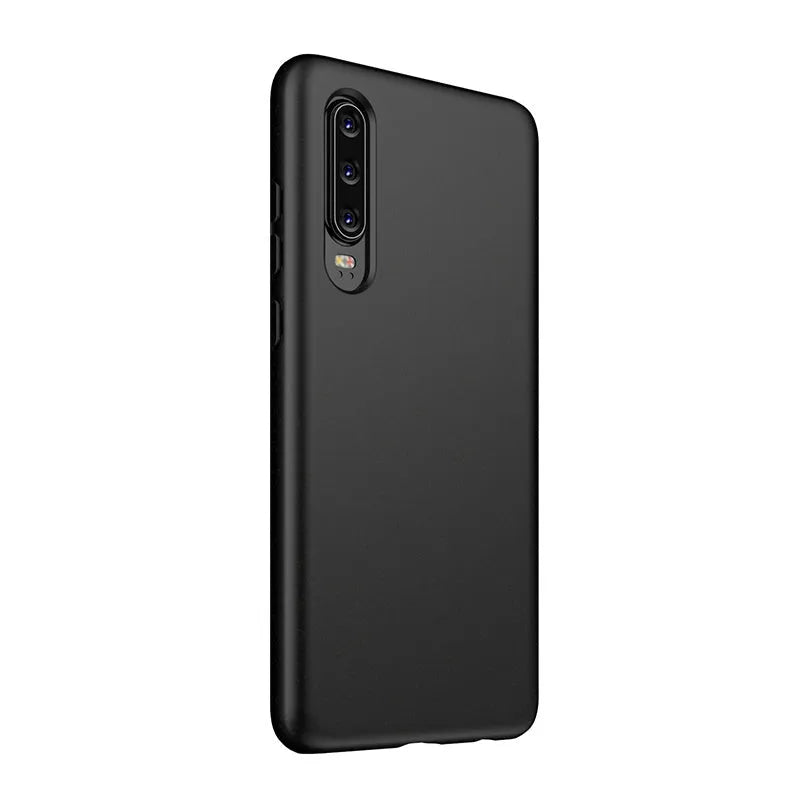 Huawei P30 mobile phone case in TPU material showing multiple colour options.