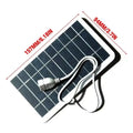 2W 5V portable solar panel charger with 157x94mm polycrystalline silicon panel and USB cable