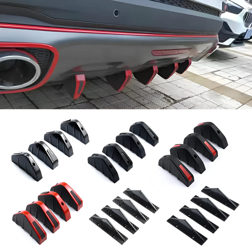Triangular automotive rear spoiler in ABS plastic for general motors vehicles with mounting hardware