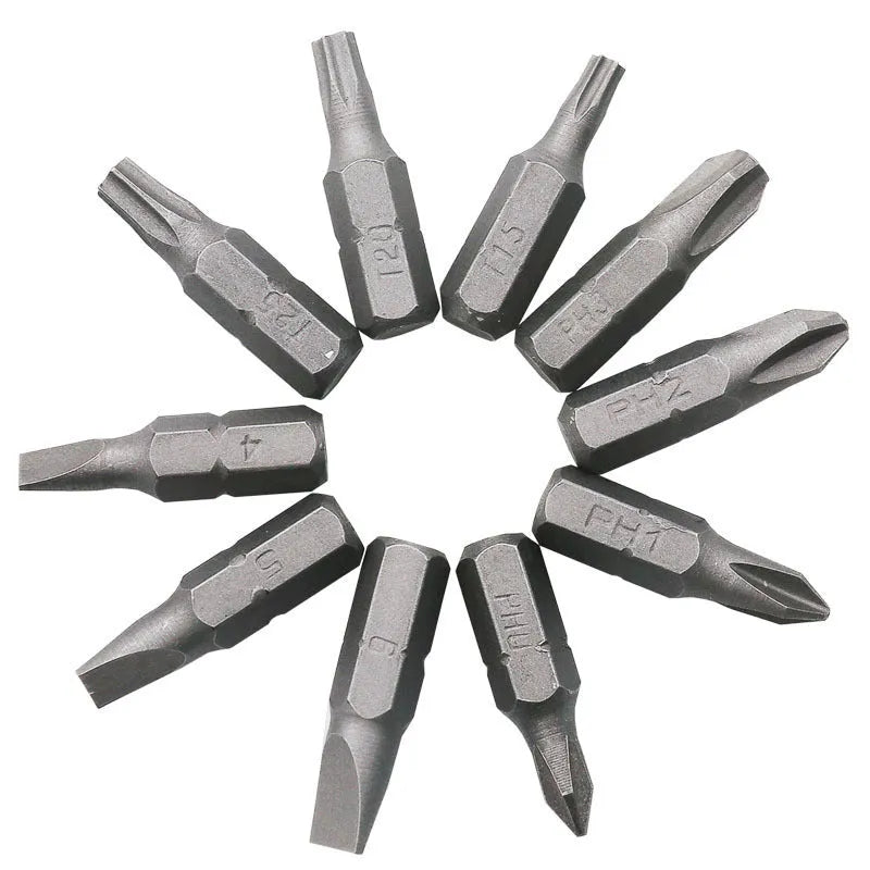 L-type double-headed socket wrench set with drill bits and bit socket attachments made from 45# steel