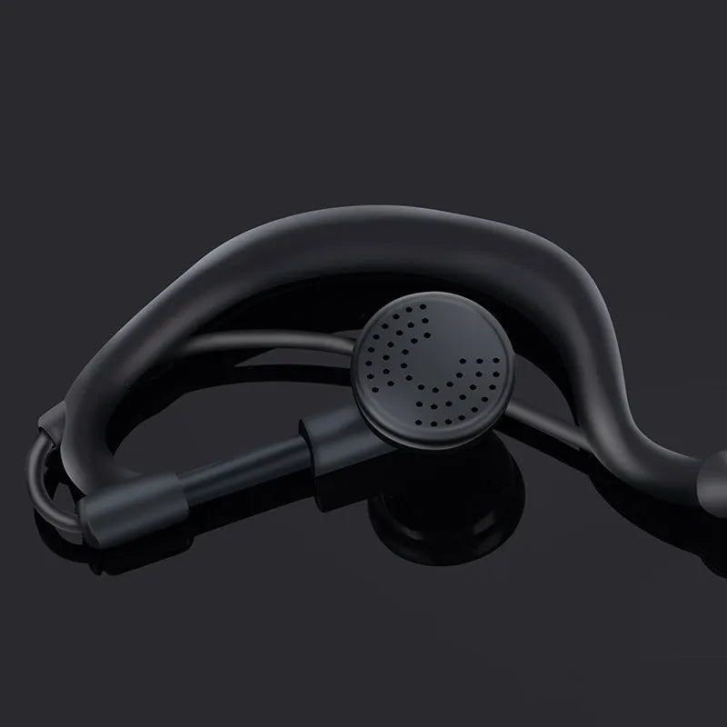 Mini ear-hook walkie-talkie for hair salon use with lithium battery and USB charging, random colour