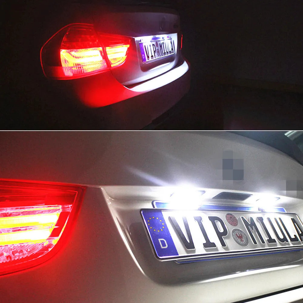 Volkswagen LED licence plate light replacement kit with 24 SMD LEDs for Golf Polo Phaeton models.