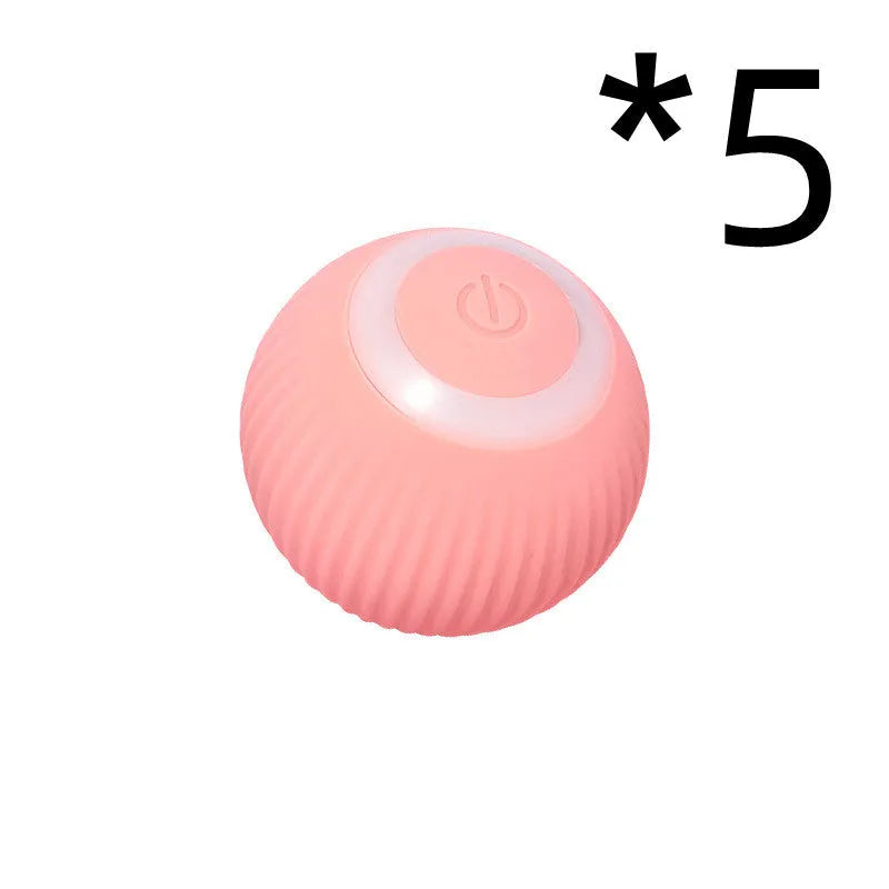 Small green plastic interactive rolling ball toy for cats with intelligent obstacle avoidance technology
