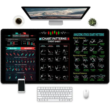 Game-themed printed rubber mouse pad with non-slip natural rubber base on gaming desk