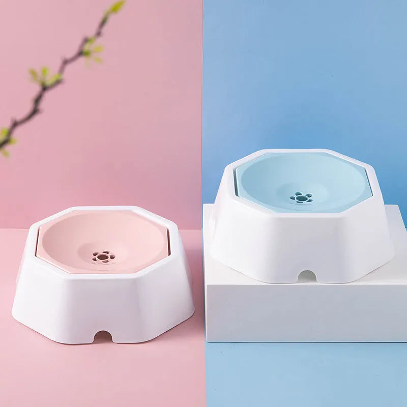 Pet cats and dogs floating water bowl PP 23x23x8cm blue colour