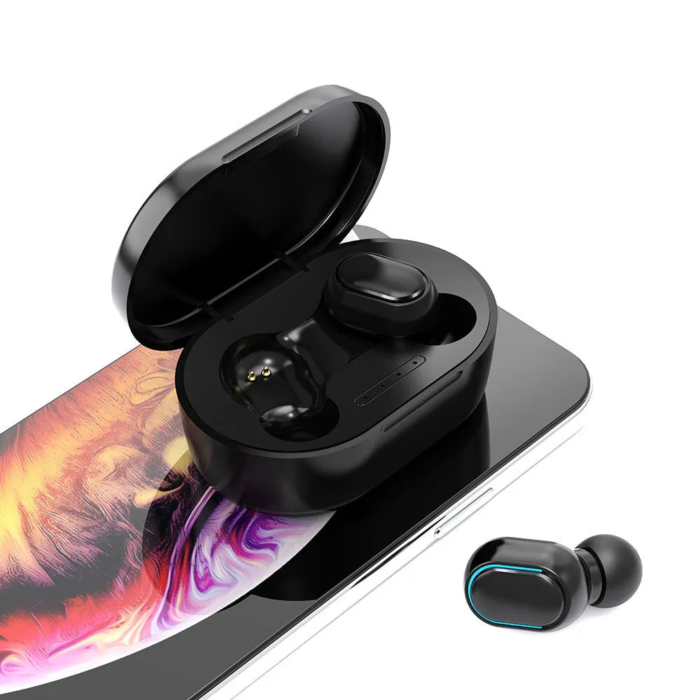 Black Bluetooth earphone with ABS body Type-C port mixed colour pack