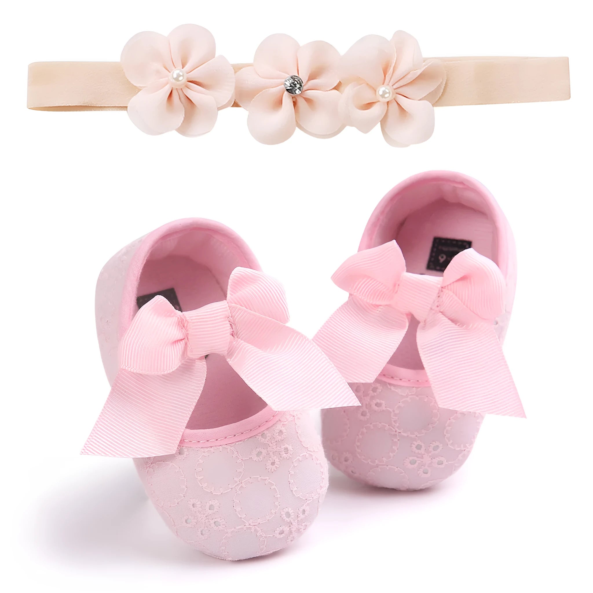 Baby princess shoes soft sole infant footwear pink colour size 11cm for 0-6 months