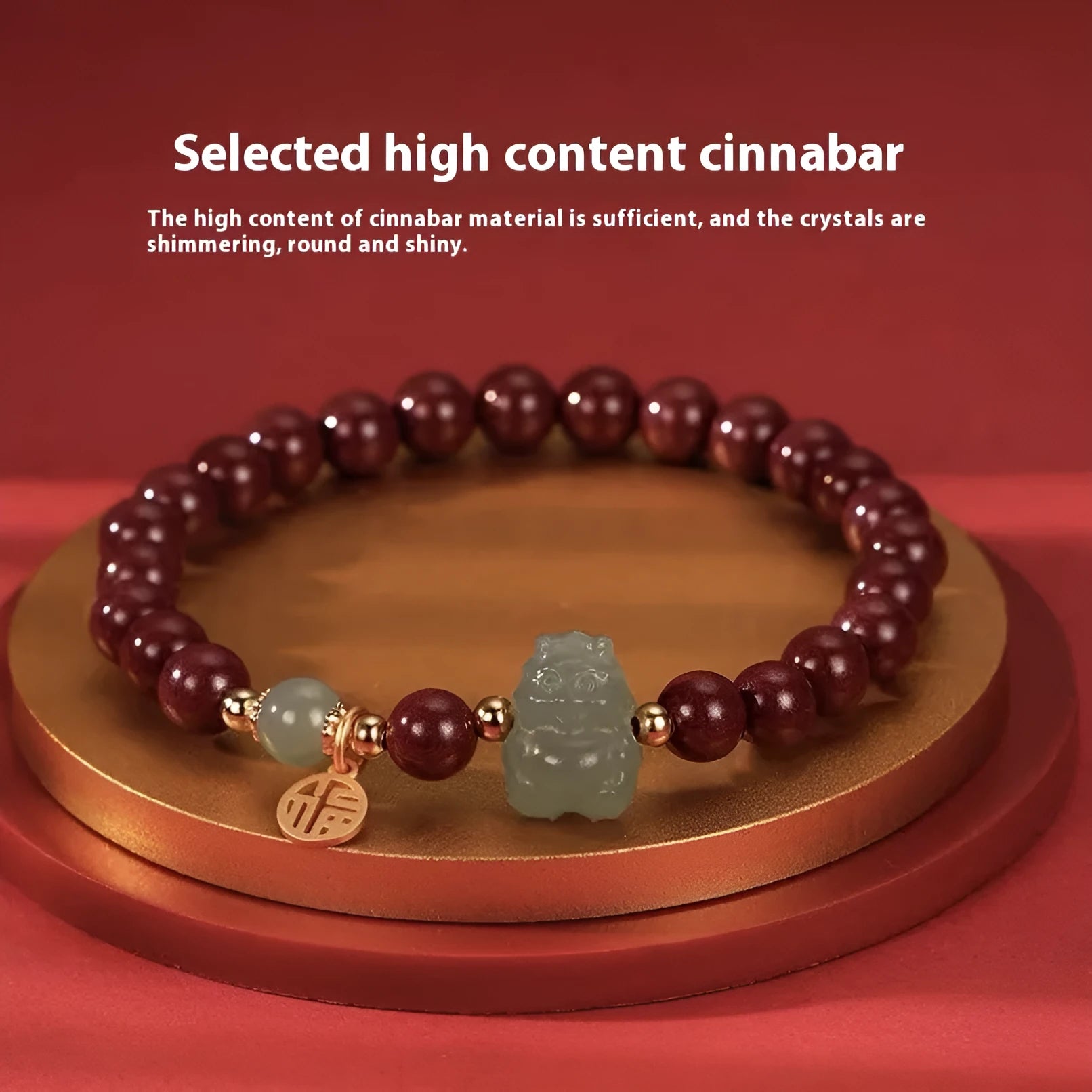 Hand-carved Hetian jade bracelet with animal zodiac designs in 8mm bead size