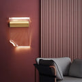 Simple wall lamp with acrylic shade and iron body, shown in left bend and right bend orientations.