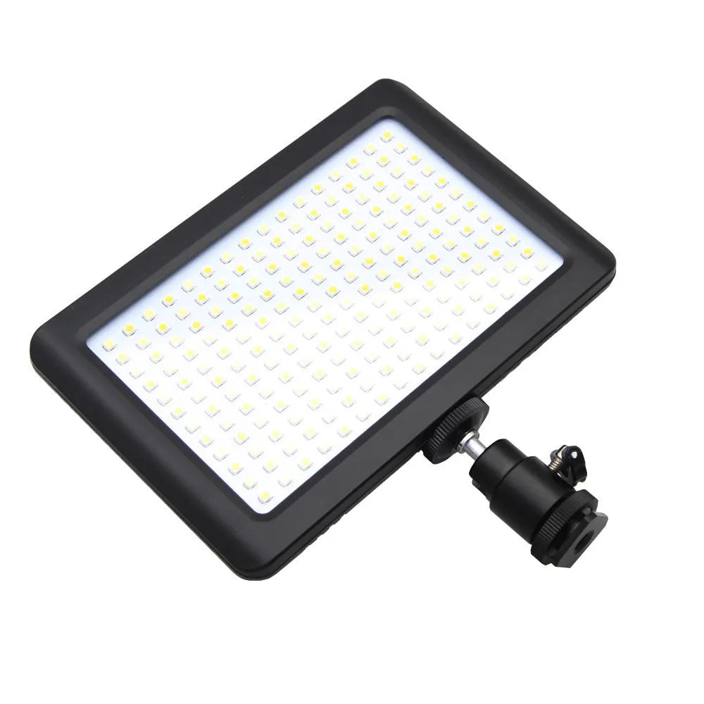 PAD192 portable video light fill light with 150 x 100 x 15mm ABS body, gimbal, and manual