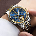 Men's full-automatic mechanical watch with stainless steel strap, 42mm dial, fine steel case, and 3ATM waterproofing.