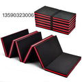 Black EVA foam folding kneeling mat for car repair showing folded and open positions